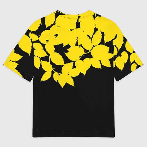 Женская футболка оверсайз Желтые Листья - Минимализм / 3D-принт – фото 2