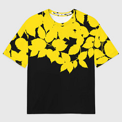 Футболка оверсайз женская Желтые Листья - Минимализм, цвет: 3D-принт