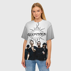Футболка оверсайз женская Godsmack, цвет: 3D-принт — фото 2