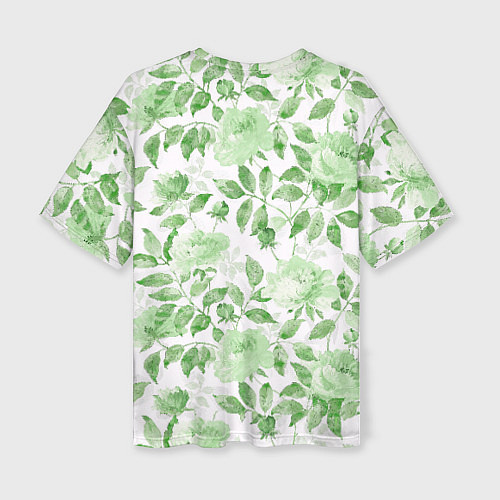 Женская футболка оверсайз Пышная растительность / 3D-принт – фото 2