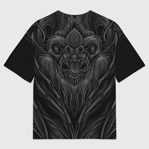 Женская футболка оверсайз Metallica мышь летучая / 3D-принт – фото 2