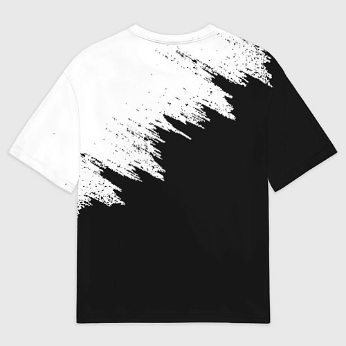 Женская футболка оверсайз ЧЁРНЫЙ КЛЕВЕР / 3D-принт – фото 2