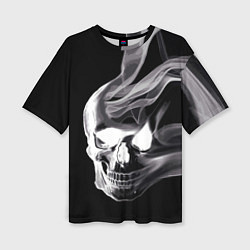 Футболка оверсайз женская Wind - smoky skull, цвет: 3D-принт