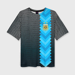 Футболка оверсайз женская Аргентина форма, цвет: 3D-принт