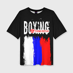 Футболка оверсайз женская Boxing from Russia, цвет: 3D-принт