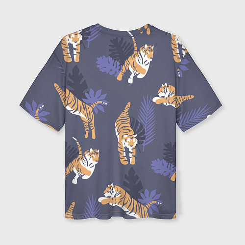 Женская футболка оверсайз Тигриный прайд / 3D-принт – фото 2