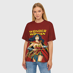 Футболка оверсайз женская Wonder Woman, цвет: 3D-принт — фото 2