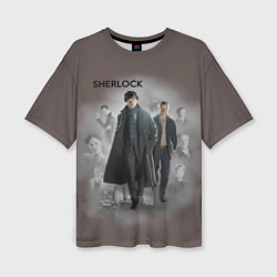 Женская футболка оверсайз Sherlock