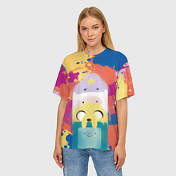 Футболка оверсайз женская Adventure Time, цвет: 3D-принт — фото 2