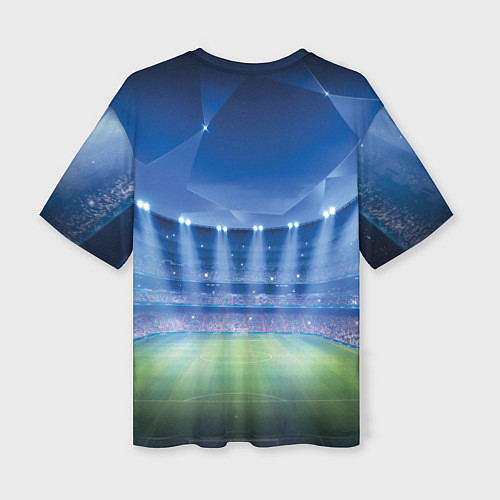 Женская футболка оверсайз FC Barcelona / 3D-принт – фото 2