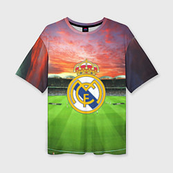 Футболка оверсайз женская FC Real Madrid, цвет: 3D-принт