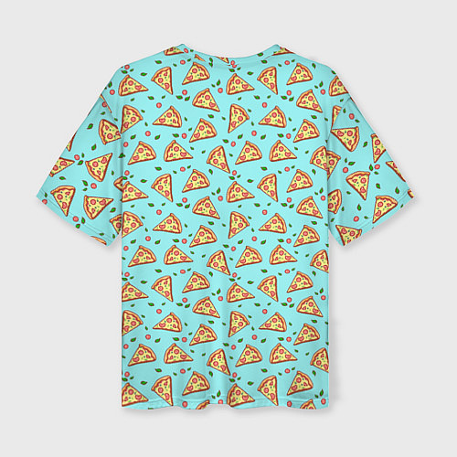 Женская футболка оверсайз Пицца / 3D-принт – фото 2