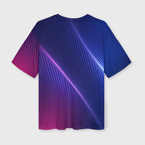 Женская футболка оверсайз Фиолетово 3d волны 2020 / 3D-принт – фото 2