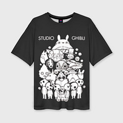 Женская футболка оверсайз Мой сосед Тоторо Studio Ghibli
