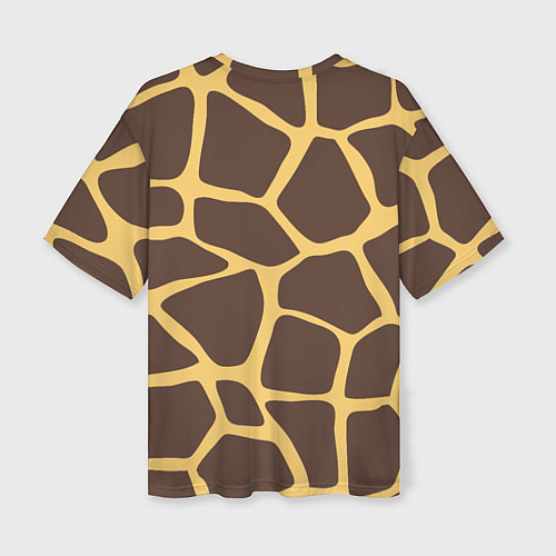 Женская футболка оверсайз Окрас жирафа / 3D-принт – фото 2