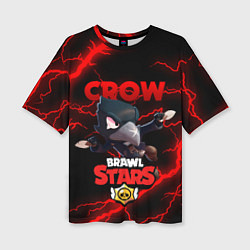 Футболка оверсайз женская BRAWL STARS CROW, цвет: 3D-принт