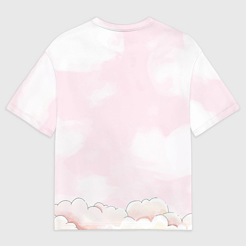 Женская футболка оверсайз Пончик сердечко / 3D-принт – фото 2