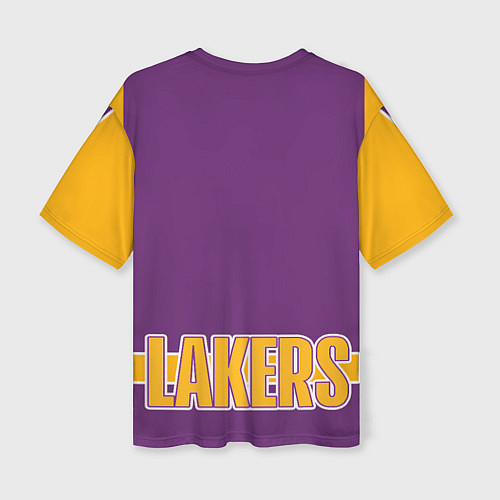 Женская футболка оверсайз Los Angeles Lakers / 3D-принт – фото 2