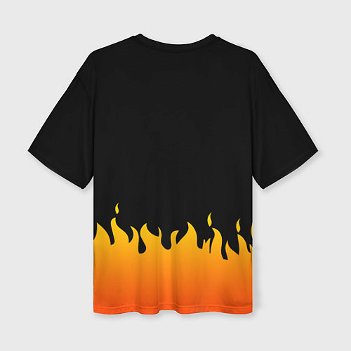 Женская футболка оверсайз MY HERO ACADEMIA яркое пламя / 3D-принт – фото 2