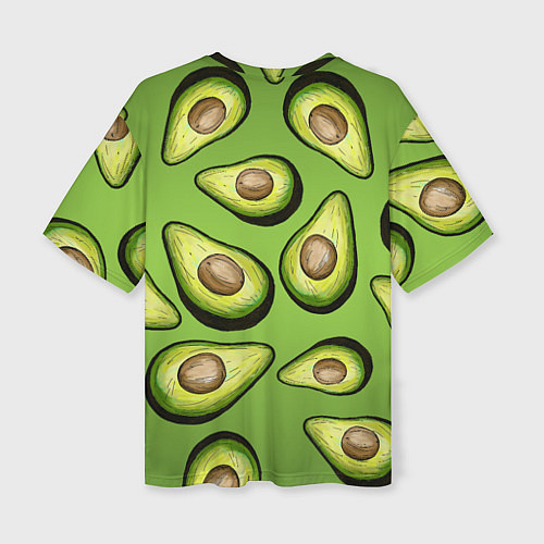 Женская футболка оверсайз Люблю авокадо / 3D-принт – фото 2