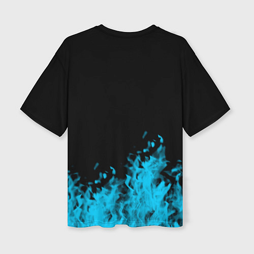Женская футболка оверсайз Brawl stars leon shark / 3D-принт – фото 2