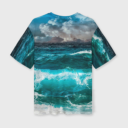 Женская футболка оверсайз Морской Кошак / 3D-принт – фото 2