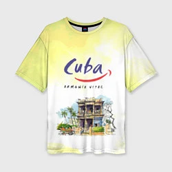 Женская футболка оверсайз Куба
