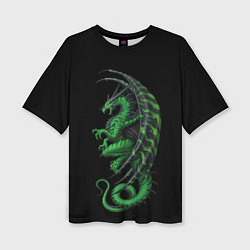 Женская футболка оверсайз Green Dragon