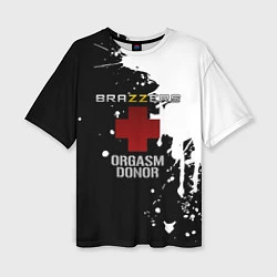 Женская футболка оверсайз Brazzers orgasm donor
