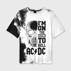 Женская футболка оверсайз I'm on the highway to hell ACDC