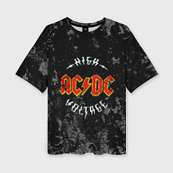 Женская футболка оверсайз ACDC