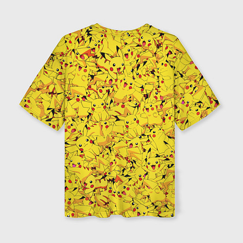 Женская футболка оверсайз Пикачу / 3D-принт – фото 2