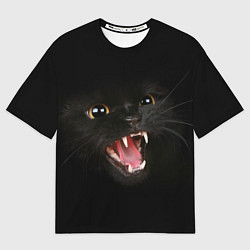 Футболка оверсайз женская Злой Котик, цвет: 3D-принт