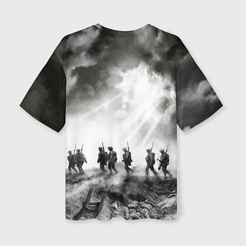 Женская футболка оверсайз Sabaton / 3D-принт – фото 2