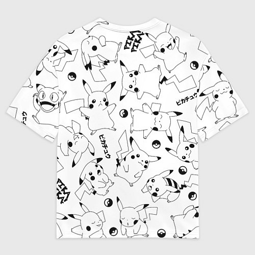 Женская футболка оверсайз ПИКАЧУ / 3D-принт – фото 2