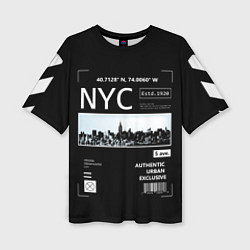 Футболка оверсайз женская Off-White: NYC, цвет: 3D-принт