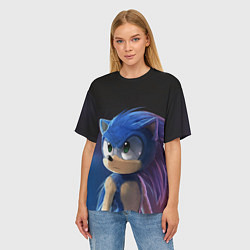 Футболка оверсайз женская SONIC, цвет: 3D-принт — фото 2