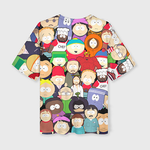 Женская футболка оверсайз South Park персонажи / 3D-принт – фото 2