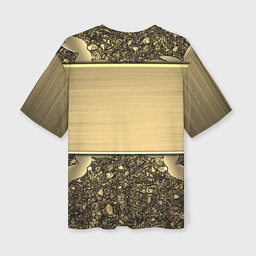 Женская футболка оверсайз MERCEDES GOLD / 3D-принт – фото 2