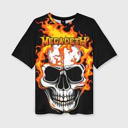 Женская футболка оверсайз Megadeth