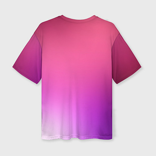 Женская футболка оверсайз Нежный цвет / 3D-принт – фото 2