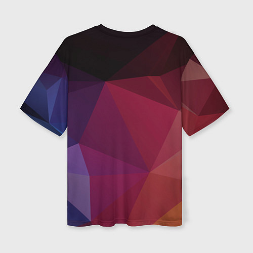 Женская футболка оверсайз Полигональный фон / 3D-принт – фото 2