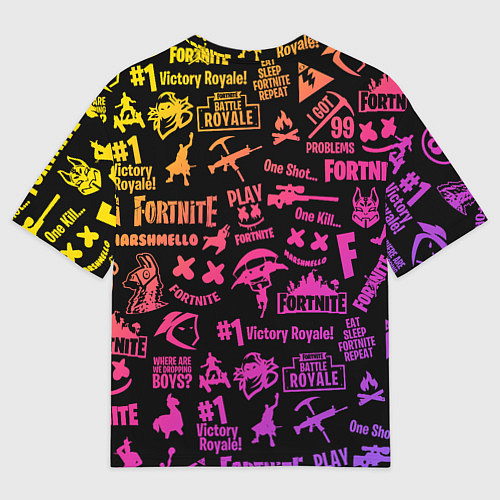 Женская футболка оверсайз FORTNITE PARTY EVENT / 3D-принт – фото 2