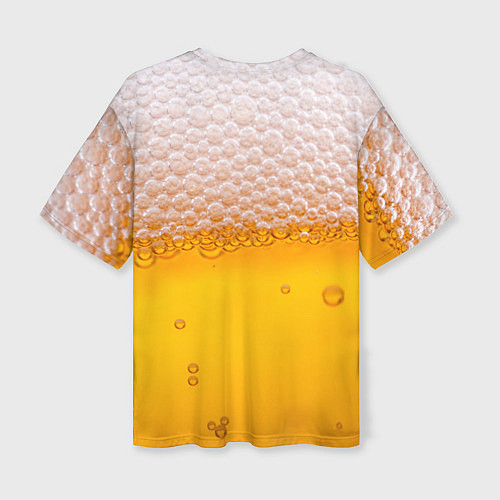 Женская футболка оверсайз ЖИВОЕ ПЕННОЕ / 3D-принт – фото 2