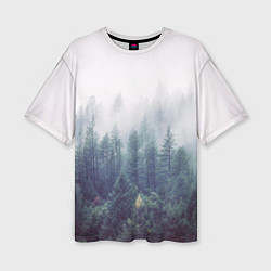Женская футболка оверсайз Сибирский лес