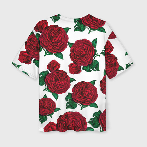 Женская футболка оверсайз Винтажные розы / 3D-принт – фото 2