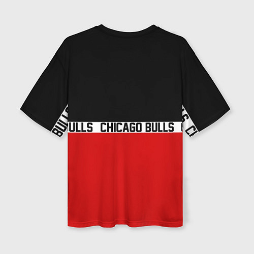 Женская футболка оверсайз CHICAGO BULLS / 3D-принт – фото 2