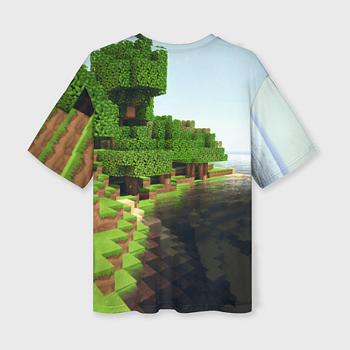 Женская футболка оверсайз Minecraft / 3D-принт – фото 2