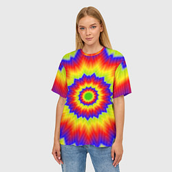 Футболка оверсайз женская Tie-Dye, цвет: 3D-принт — фото 2