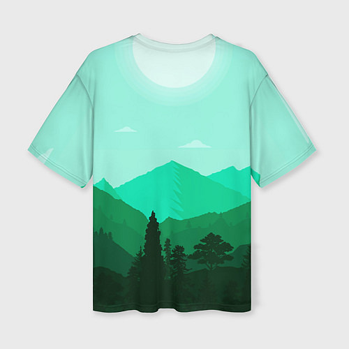 Женская футболка оверсайз Горы пейзаж дикая природа / 3D-принт – фото 2